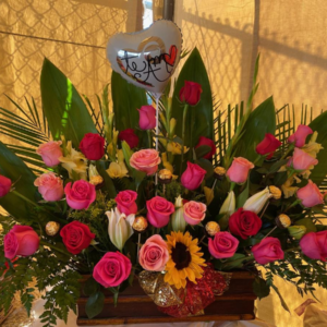 Fan Design 3 Dozen Roses & Mix ( 0015 )